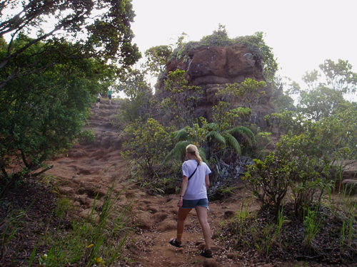 hiking out